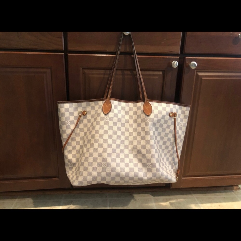 Louis Vuitton Damier Azur Neverfull GM AND wallet